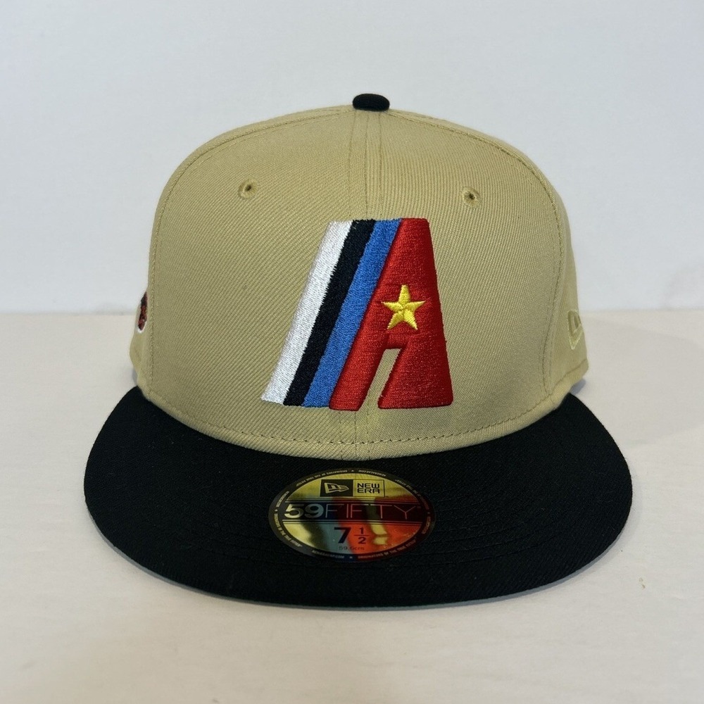New Era 59FIFTY Hat Mens 7 1/2 Tan Houston Astros 45th Anniversary Fitted Cap